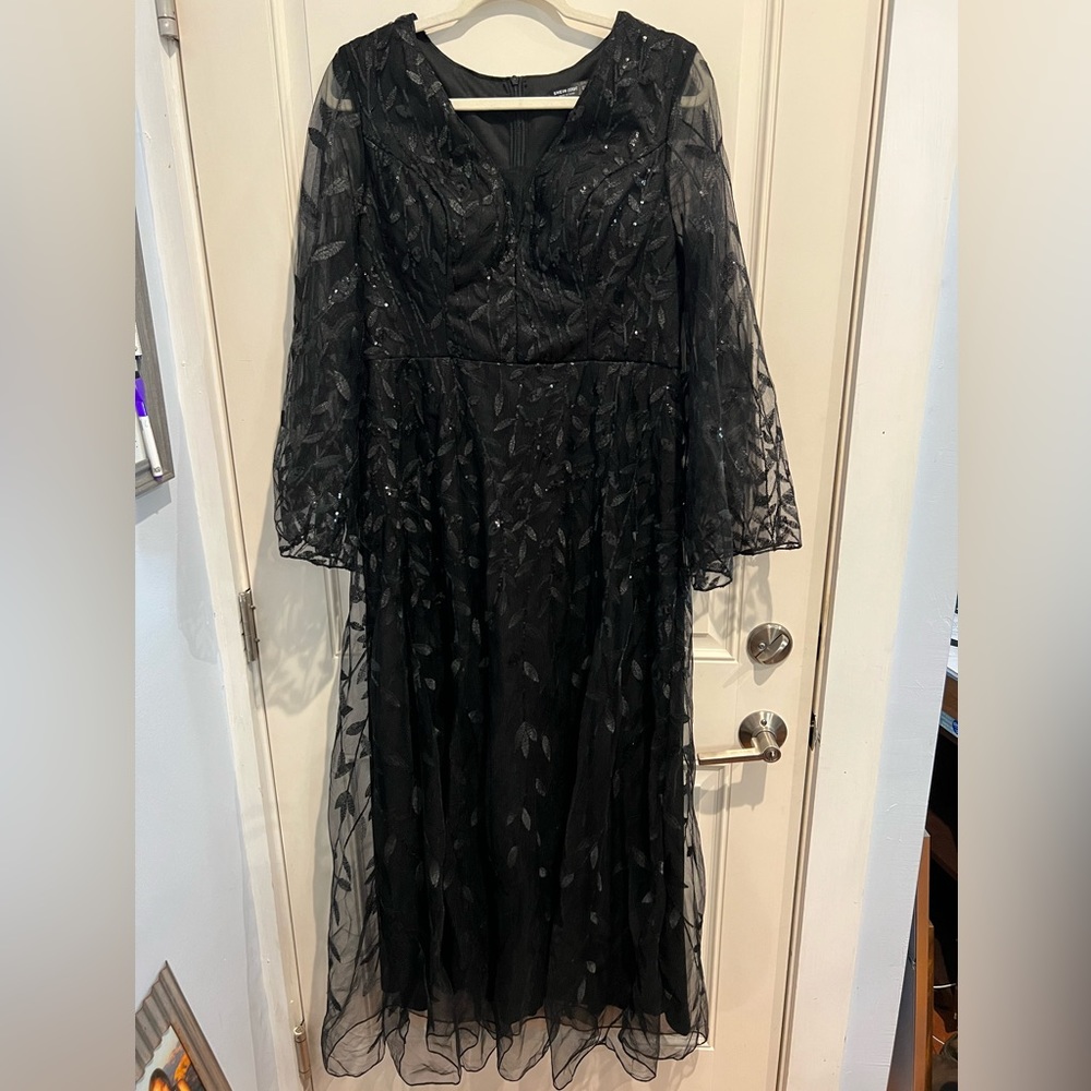 Black Lace and Sequin Dress